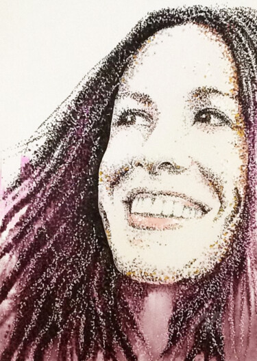 Alanis Dessin, encre, pop art, œuvre d'art par Iconbys