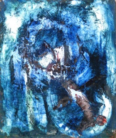 Painting titled "Petit bleu" by Stéphane Vanhove, Original Artwork