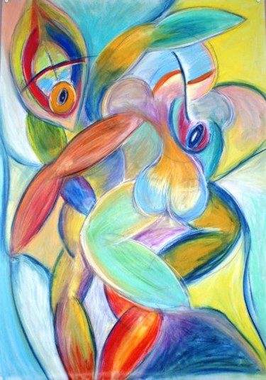 Painting titled "Danse locale" by Stéphane Vanhove, Original Artwork