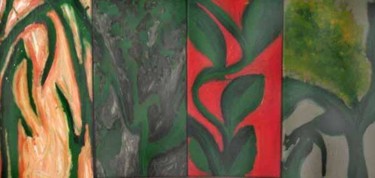 Painting titled "plantes de jardin 2" by Stephan Graff, Original Artwork