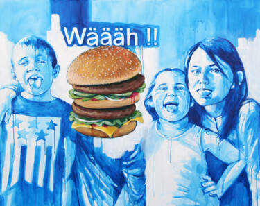 Painting titled "Wäääh!!" by Stephanie Balih, Original Artwork, Acrylic