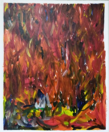 Painting titled "Incandescence..." by Stéphanie Bravo, Original Artwork, Acrylic