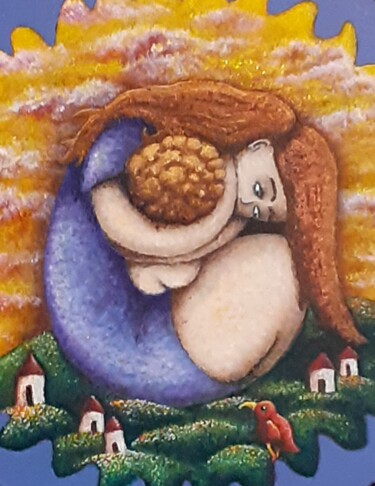 Peinture intitulée "Julie" par Stéphanie Buononato (L'étoile de Stéphanie), Œuvre d'art originale, Acrylique Monté sur Châss…