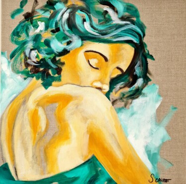 Painting titled "Dream" by Stéphanie Caillet, Original Artwork, Acrylic Mounted on Wood Stretcher frame