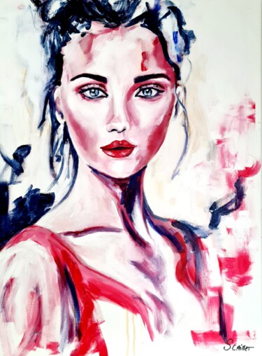 Painting titled "Model" by Stéphanie Caillet, Original Artwork, Acrylic