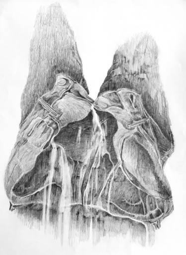 Drawing titled "DESSIN" by Stéphanie Cerdeira, Original Artwork, Pencil