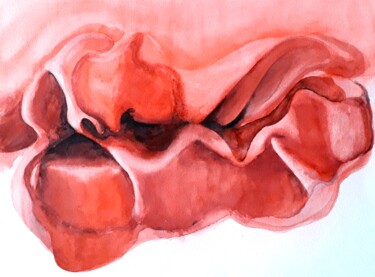 Peinture intitulée "Macron jambon" par Stéphanie Cerdeira, Œuvre d'art originale, Aquarelle