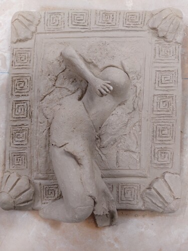 Скульптура под названием "Natività" - Etteilla, Подлинное произведение искусства, Терракота