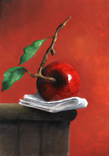 Peinture intitulée "Pomme.jpg" par Stephanie Criado, Œuvre d'art originale, Acrylique