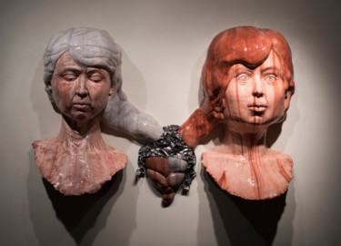 Sculpture titled "Interwoven" by Stephanie Dishno, Original Artwork, Ceramics
