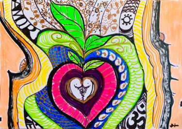 Dessin intitulée "Fruit of paradise" par Stéphanie Ehrhard Strugala (Stefinfinity), Œuvre d'art originale, Crayon