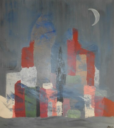 Painting titled "beyrouth-ou-le-song…" by Stéphanie Jouve Atallah, Original Artwork, Acrylic