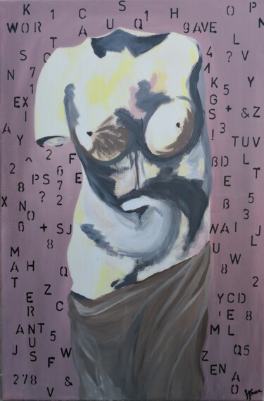 Painting titled "Expression codée" by Stéphanie Jouve Atallah, Original Artwork, Acrylic
