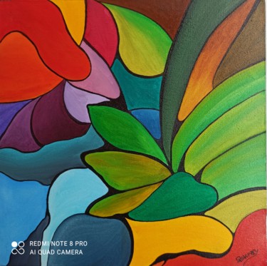Peinture intitulée "Jungle Color" par Stéphanie Lanfrey, Œuvre d'art originale, Acrylique