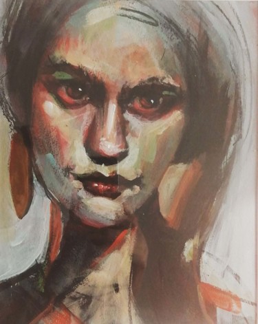 Peinture intitulée "Portrait 2" par Stephanie Lavanan, Œuvre d'art originale, Acrylique