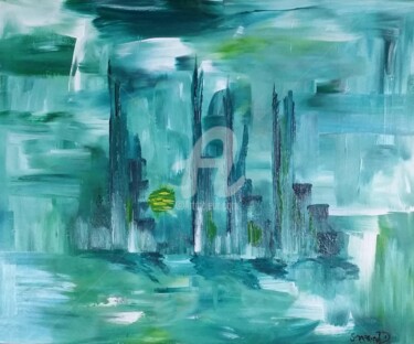Peinture intitulée "city" par Stéphanie Marchand, Œuvre d'art originale
