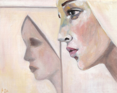 Malerei mit dem Titel "Mirror, mirror" von Stephanie Marie Steinhardt, Original-Kunstwerk, Acryl