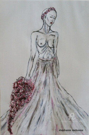 Peinture intitulée "la marié" par Stéphanie Mélusine, Œuvre d'art originale, Acrylique