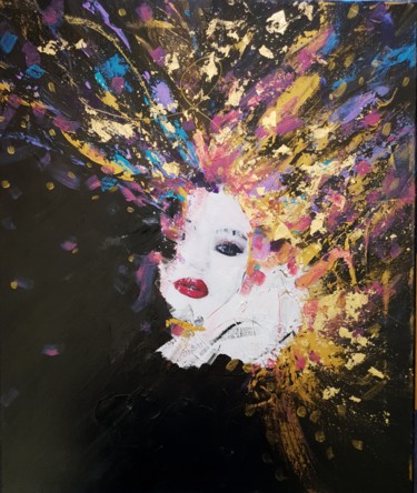 Painting titled "Cabaret 9" by Stéphanie Menard, Original Artwork, Acrylic Mounted on Wood Stretcher frame