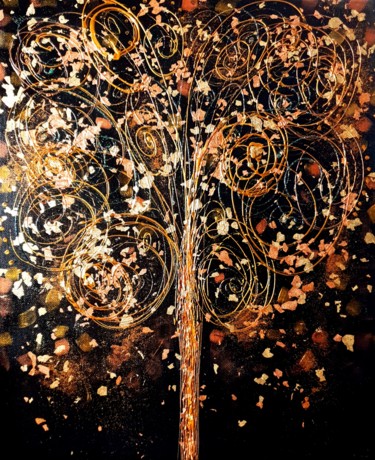 Peinture intitulée "Arbre de Vie N°3" par Stéphanie Menard, Œuvre d'art originale, Acrylique Monté sur Châssis en bois