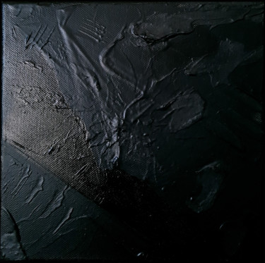 Peinture intitulée "Monochrome Noir 33" par Stéphanie Menard, Œuvre d'art originale, Acrylique Monté sur Châssis en bois