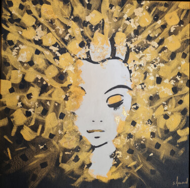 Painting titled "ANKA" by Stéphanie Menard, Original Artwork, Acrylic Mounted on Wood Stretcher frame