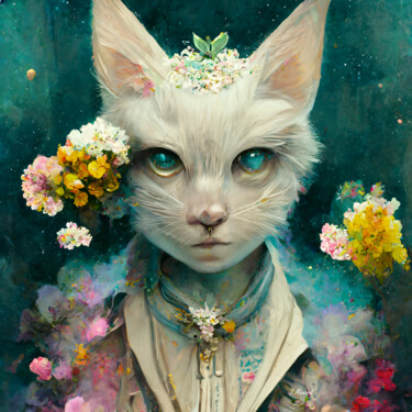 Digital Arts titled "CELESTUS CATISSIME…" by Stéphanie Menard, Original Artwork, AI generated image