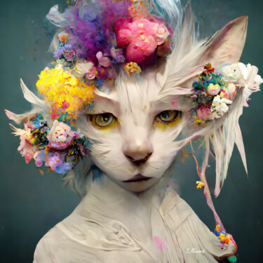 Digital Arts titled "CELESTUS CATISSIME…" by Stéphanie Menard, Original Artwork, AI generated image