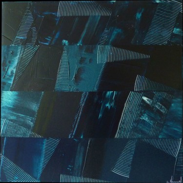 Pintura intitulada "Monochrome Bleu" por Stéphanie Menard, Obras de arte originais, Acrílico