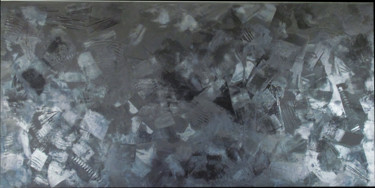Schilderij getiteld "Monochrome Noir 12" door Stéphanie Menard, Origineel Kunstwerk, Acryl