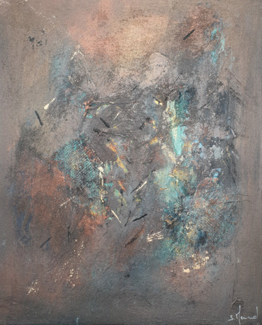 Malerei mit dem Titel "Evaporation 99" von Stéphanie Menard, Original-Kunstwerk, Acryl Auf Keilrahmen aus Holz montiert