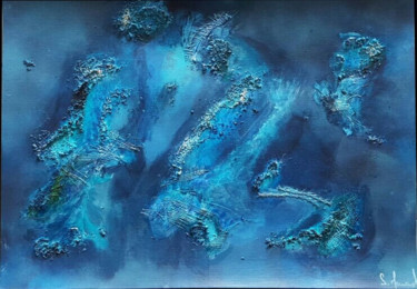 Painting titled "Evaporation 124" by Stéphanie Menard, Original Artwork, Acrylic