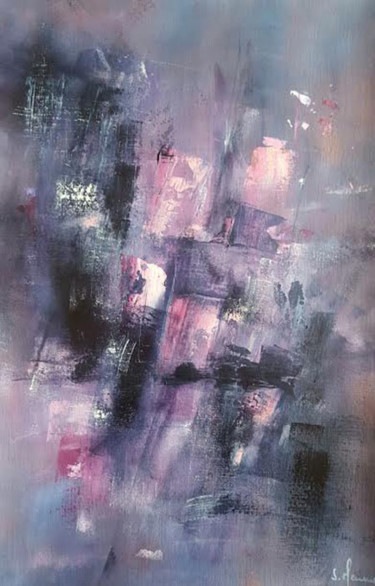 Painting titled "Évaporation 126" by Stéphanie Menard, Original Artwork, Acrylic