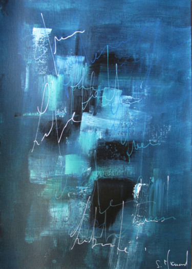 Painting titled "Evaporation 127" by Stéphanie Menard, Original Artwork, Acrylic