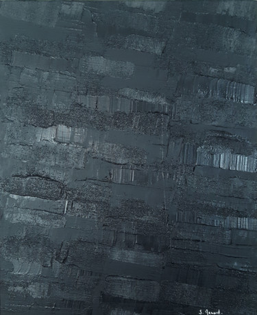 Pittura intitolato "Monochrome Noir 18" da Stéphanie Menard, Opera d'arte originale, Acrilico