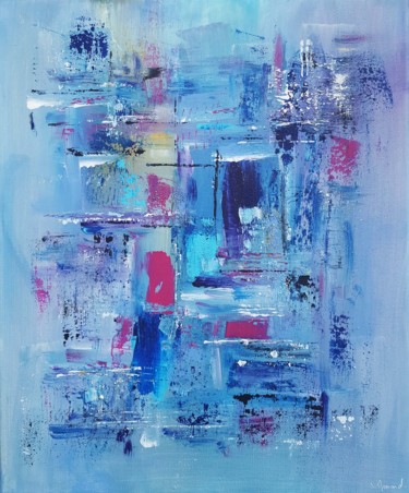 Painting titled "Evaporation 155" by Stéphanie Menard, Original Artwork, Acrylic