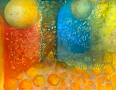 Картина под названием "Passage" - Stéphanie Pothier, Подлинное произведение искусства, Масло Установлен на Деревянная рама д…