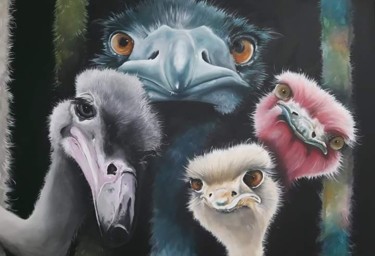 Peinture intitulée "Famille Malnati" par Stéphanie Thomas, Œuvre d'art originale, Acrylique