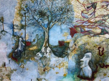 Painting titled "Arbre 4" by Stéphanie Dutertre, Original Artwork