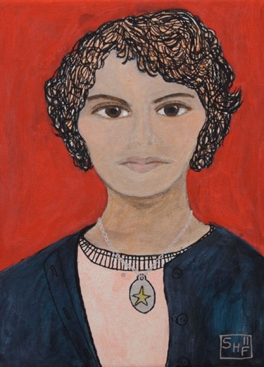 Peinture intitulée "La femme juive" par Stéphanie Faivre, Œuvre d'art originale