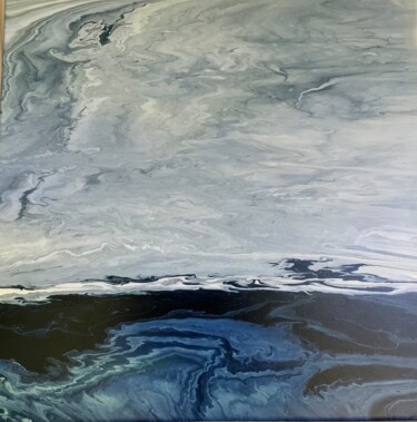 Painting titled "Breathe" by Stephanie Favier, Original Artwork, Acrylic Mounted on Wood Stretcher frame