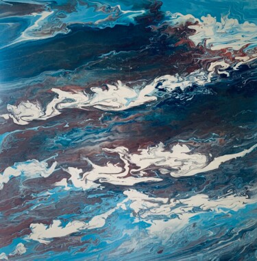 Peinture intitulée "Ocean" par Stephanie Favier, Œuvre d'art originale, Acrylique Monté sur Châssis en bois