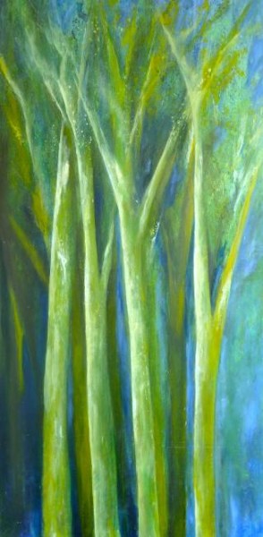 Peinture intitulée "Green Forest" par Stephanie Favier, Œuvre d'art originale