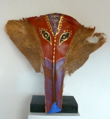 Sculptuur getiteld "Masque Elephant" door Stephanie Favier, Origineel Kunstwerk