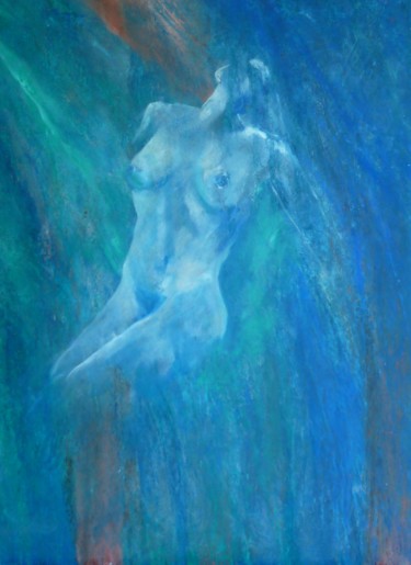 Peinture intitulée "Nu Bleu" par Stephanie Favier, Œuvre d'art originale