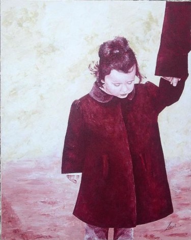 Painting titled "ENFANT" by Stephanie Ledroit, Original Artwork, Acrylic