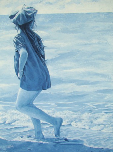 Peinture intitulée "Les pieds dans l eau" par Stephanie Ledroit, Œuvre d'art originale, Acrylique