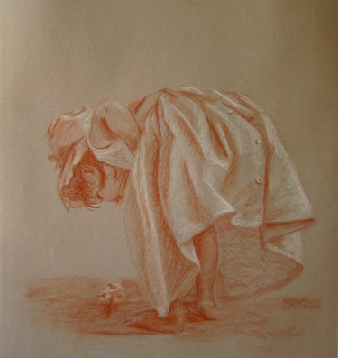 Drawing titled "OBSERVATION" by Stephanie Ledroit, Original Artwork, Chalk