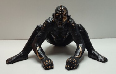 Sculpture intitulée "le saut" par Stéphanie Mélusine, Œuvre d'art originale, Argile