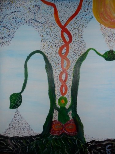 Peinture intitulée "Une prêtresse druid…" par Steph, Œuvre d'art originale